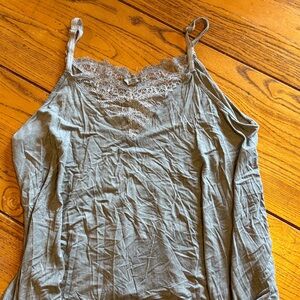 POL Gray Lace Camisole